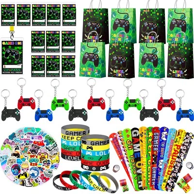 INBOXXARTY 110 Pcs Game Party Favors Gift Bags Gamer Birthday Party Supplies for Boys Kids