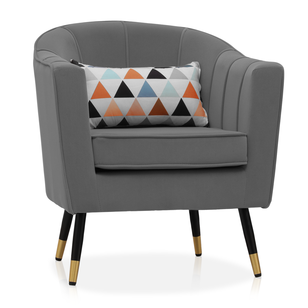 Tufted Suede Club Accent Chair Upholstery Single Sofa
