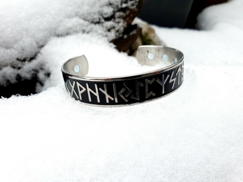 Armreif Viking Rune Wikinger Armspange Armband Magnet Runen K19.15 Mittelalter - Bild 5 von 8