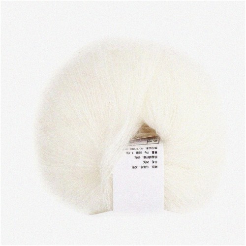 Luxury Alpaca Mohair Blend Yarn - Black Silver Red Knitting Wool - Soft Angora P - 第 1/7 張圖片