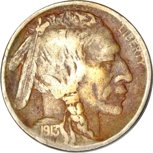 1913-D 5C Type-2 Buffalo Nickel VF K18587