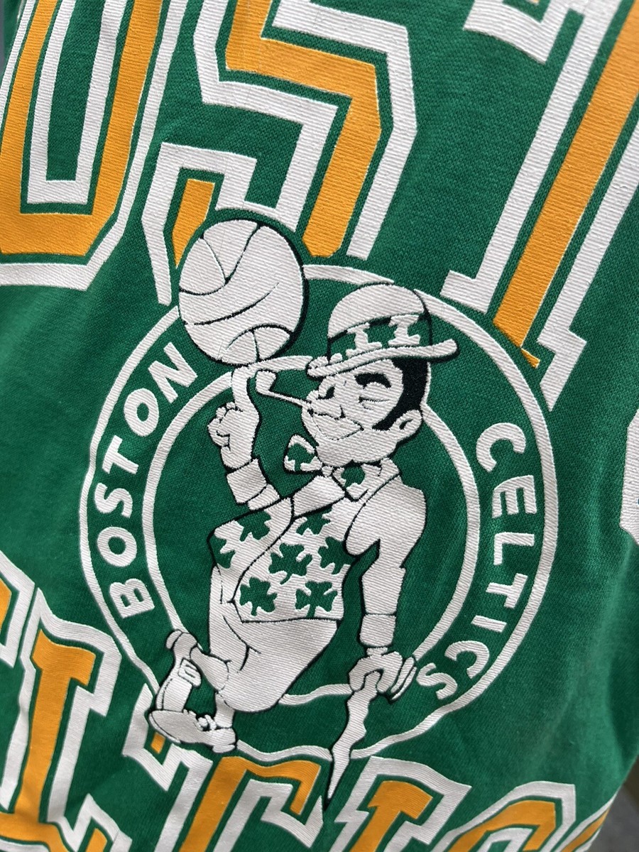 NWT Vintage Logo 7 BOSTON CELTICS Jersey Shirt Size L Made in USA