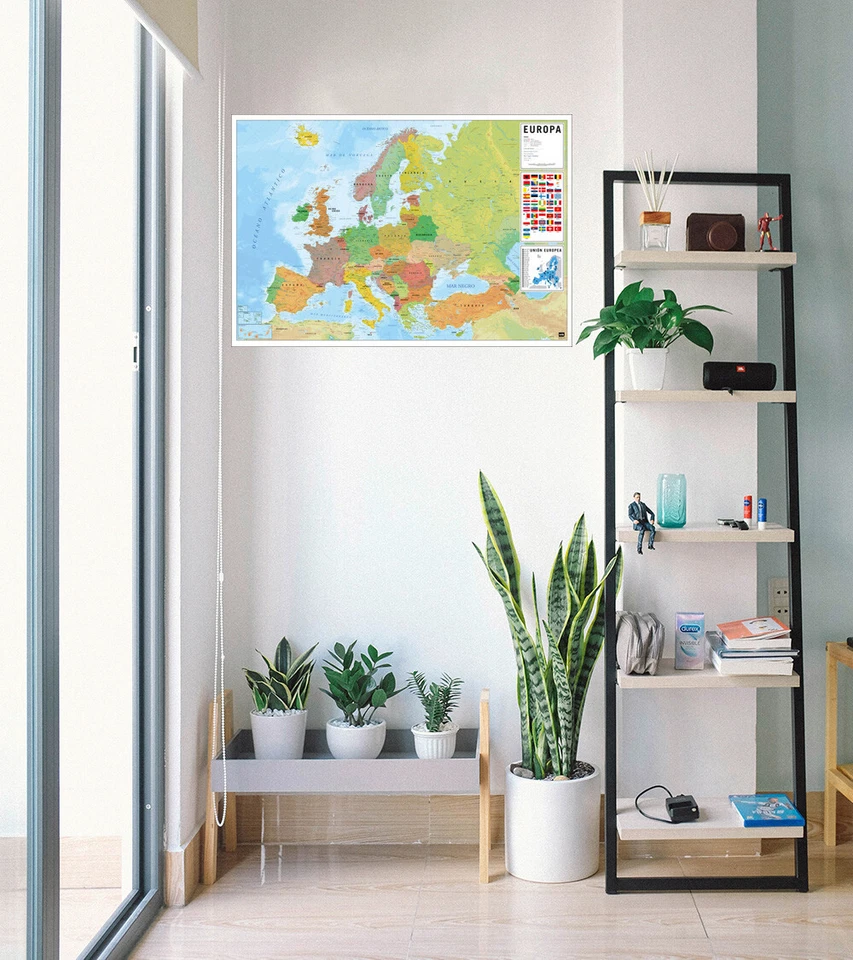 Political Map Of Europe (Europa) - Poster (Spanish Language Map) (36 X 24") - Image 3 of 4