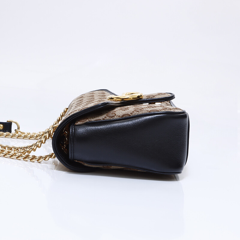 GUCCI GG Marmont Shoulder Bag Beige x Black 240726N eBay