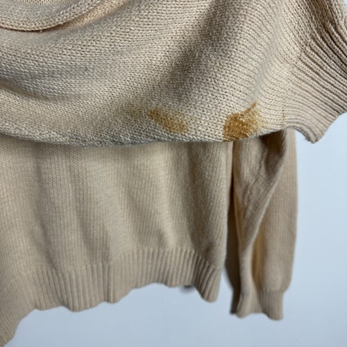Polo Ralph Lauren Vintage Sweater XL Roll Beck Beige Linen & Cotton (See Descp) - Picture 4 of 11