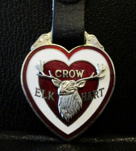 Crow-Elkhart Automobile Manufacturer Company Pocket Watch Fob Car Auto Elk Heart