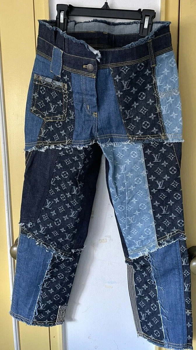 LOUIS VUITTON RARE COLLECTOR JEANS MONOGRAM DENIM PATCHWORK PARIS