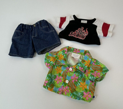 Build a Bear Workshop Clothes Jeans, All Star TShirt, and Hawaiian Shirt