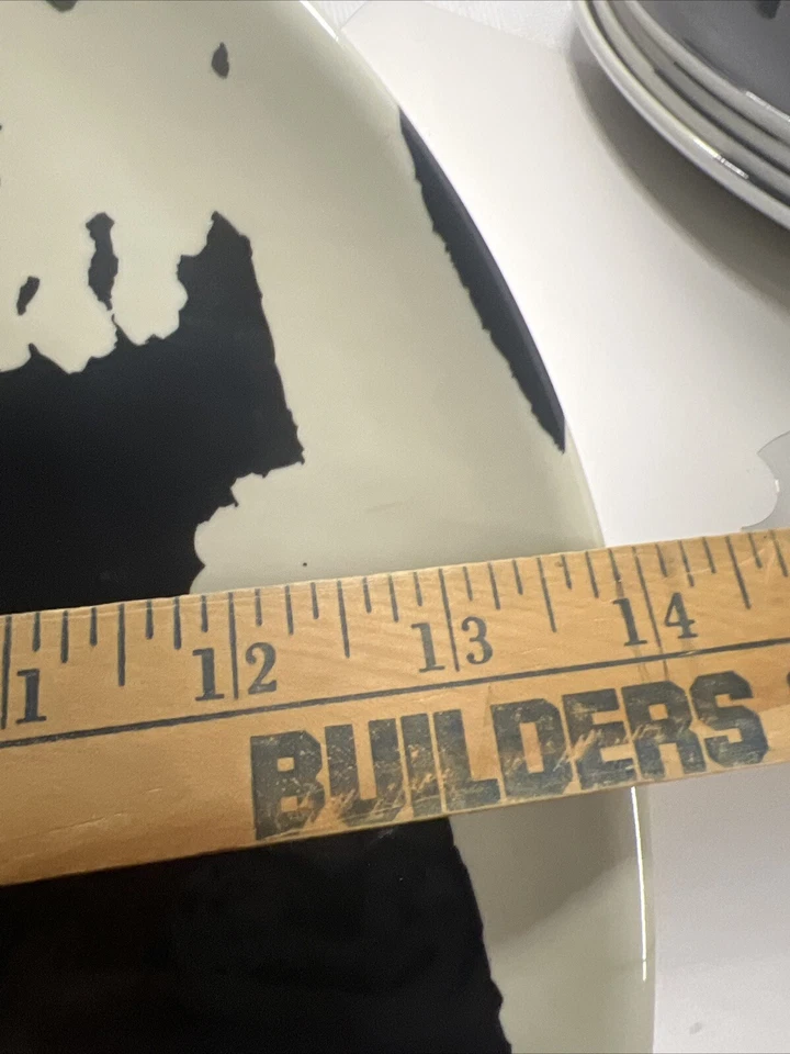 Thomas Paul Melamina Silueta Bandeja Plato Set Victoriano Gótico Oscuro Academia Foto 4 de 4