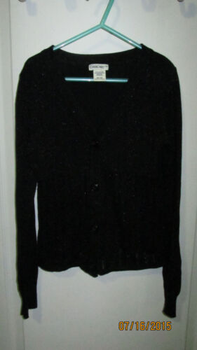 Jóvenes Mediana 7 8 Cherokee Negro Botones Frontal Suéter Camisa Informal/Vestido - Imagen 1 de 6