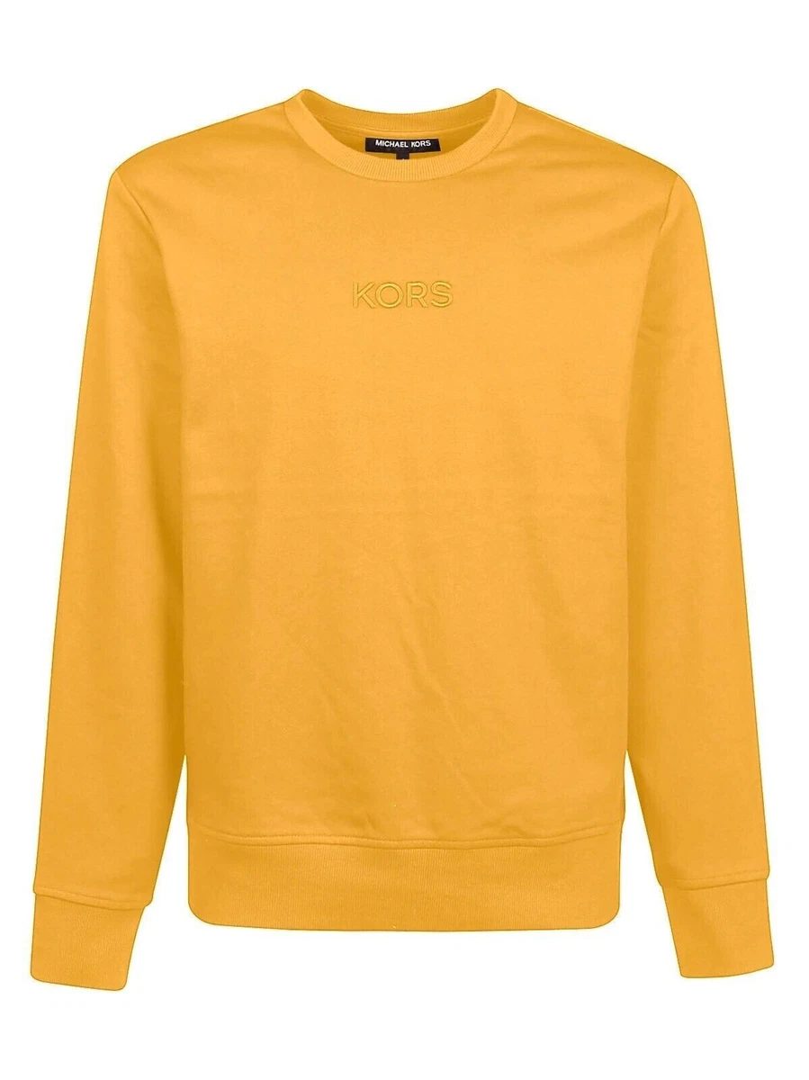 Michael Kors Men s Logo Crewneck Long Sleeve Sweatshirt Yellow M