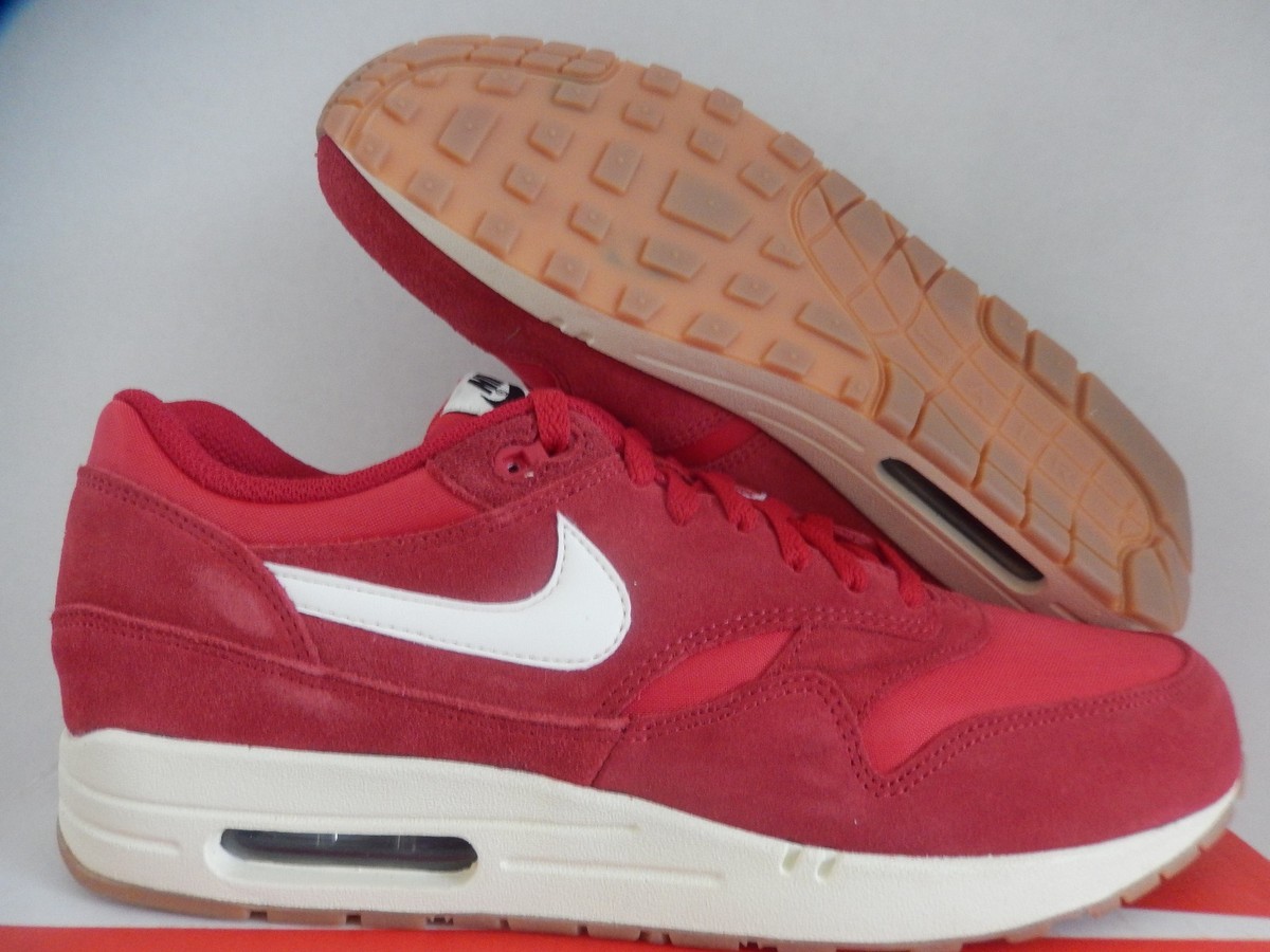 NIKE AIR MAX 1 ESSENTIAL GYM RED-SAIL-BLACK-BLACK SZ 10.5