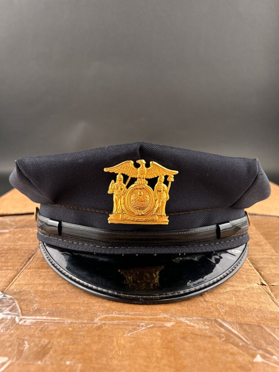 Vintage New York State Excelsior Police Cap Service Hat with Vintage New York State Excelsior Police Cap Service Hat with