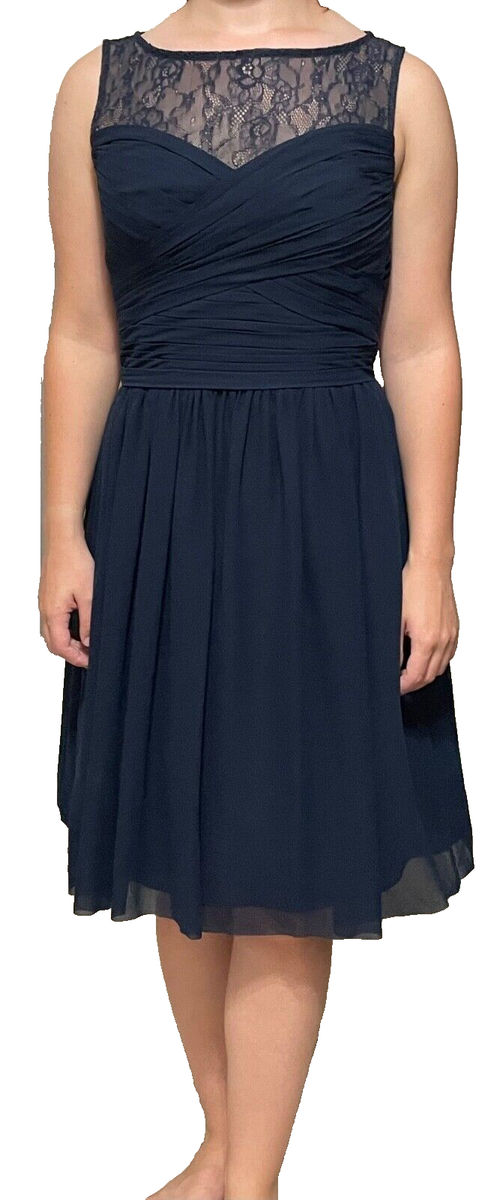 Camille La Vie Dress Navy Blue Sz 2 Homecoming Prom with Lace Top | eBay