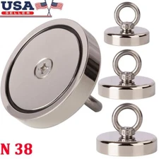Fishing Magnet Upto 1000 Lbs Pull Force Heavy Duty Strong Neodymium Magnet Round