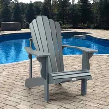 Leisure Line Classic Adirondack Chair by Tangent - Gray - New - Free shipping