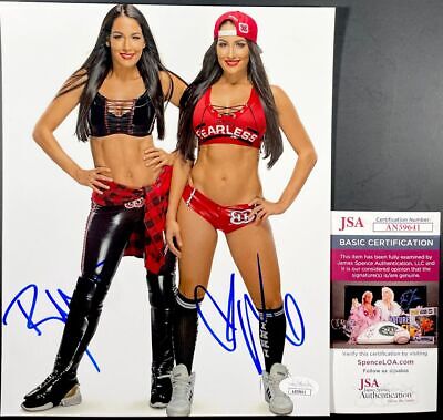 WWE Nikki Bella & Brie Bella Signed Bella Twins 8x10 Photo B WWE Nikki Bella & Brie Bella Signed Bella Twins 8x10 Photo B