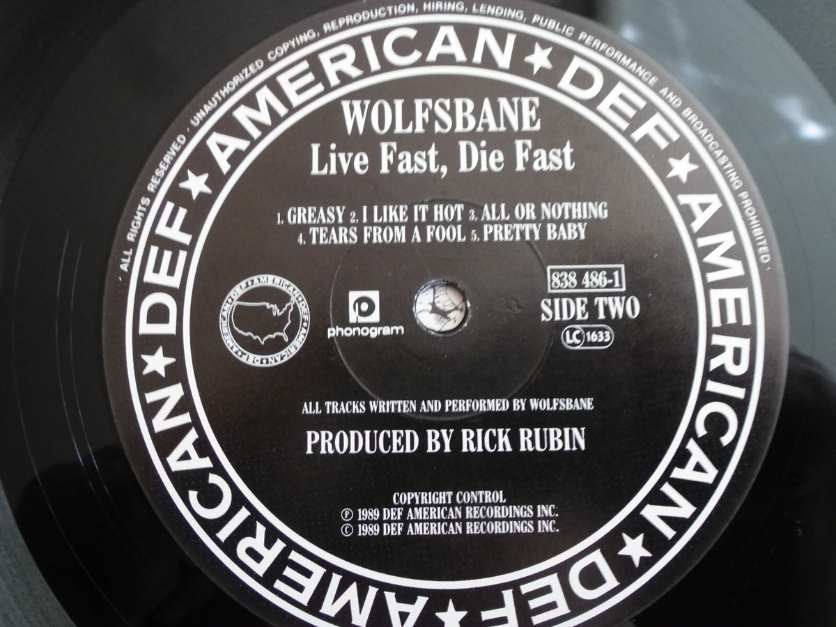 WOLFSBANE LIVE FAST DIE FAST ORIGINAL 1989 AMERICAN DEF