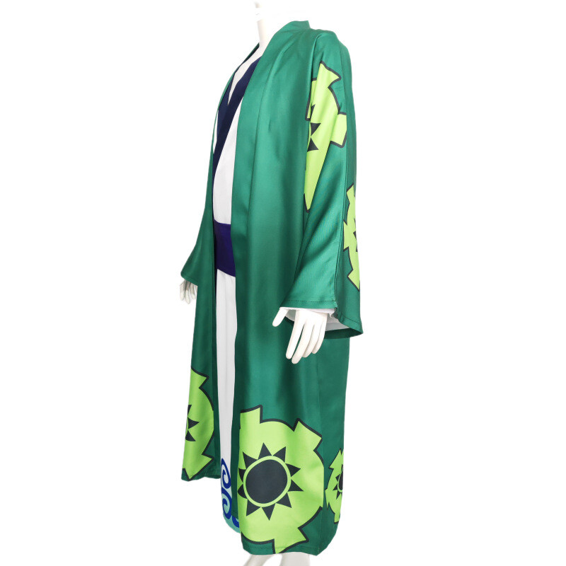 Anime Roronoa Zoro Cosplay Costume Wano Kuni Country Kimono Robe Full ...
