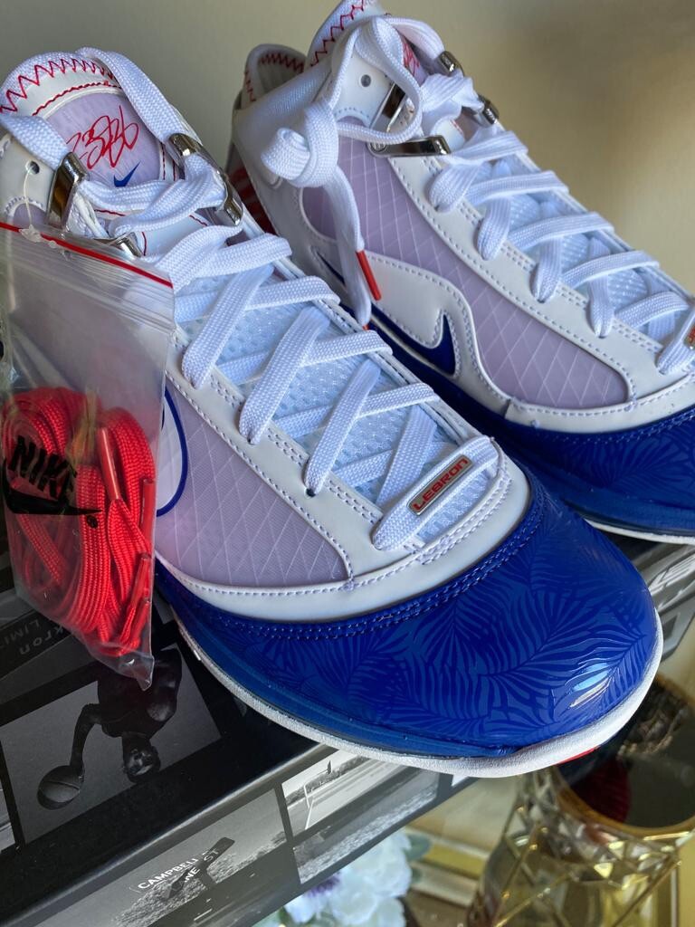 Nike Air Lebron 7 Baseball Blue LA Dodgers 2021 Size 7.5 *in hand Nike Air Lebron 7 Baseball Blue LA Dodgers 2021 Size 7.5 *in hand