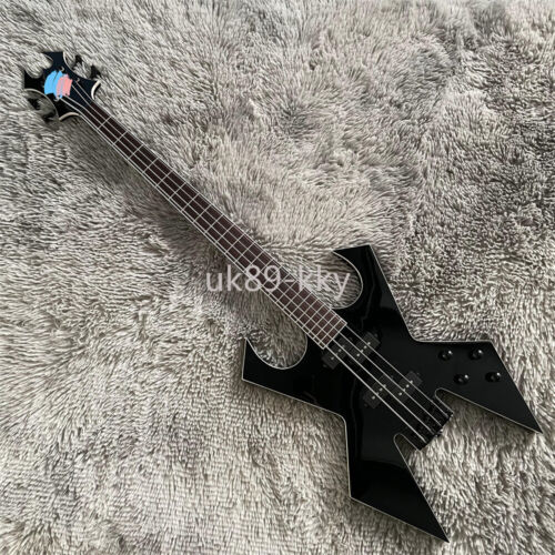 Witwe 4-saitige Bassgitarre BC Style Onyx Palisander Griffbrett schwarz Hardware - Bild 1 von 6