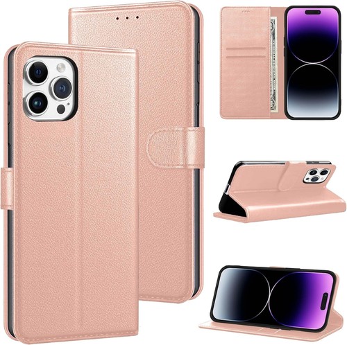 Case For iPhone 16 Pro Max 12 11 XR SE 7 8 15 16 Leather Flip Card Wallet Cover - Picture 29 of 52
