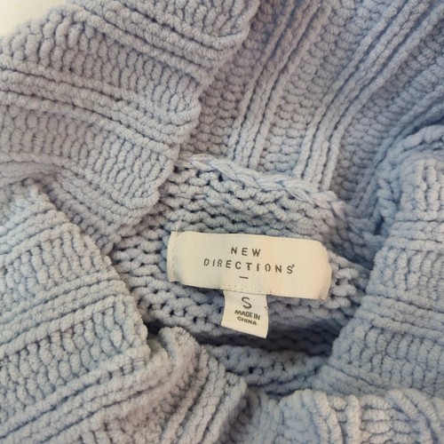 Maglia Cavo Cashmere Blu Neonato Nuove Direzioni Lunga Taglia Small Ciao Basso - Foto 9 di 10