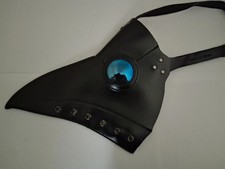 Plague Doctor Mask Faux Leather Bird Beak Mask for Halloween Cosplay