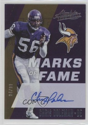 2017 Panini Absolute Marks of Fame 94/99 Chris Doleman #MF-CD Auto HOF 0v3