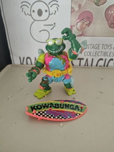 Vintage TMNT Ninja Turtles Figure Mike The Sewer Surfer 1990
