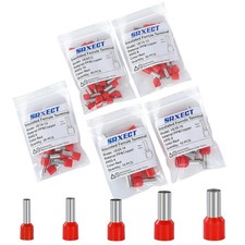 120pcs Terminales Ferrula Cobre Aisladas Conectores Pin para AWG 10 8 6 4 2 Kit