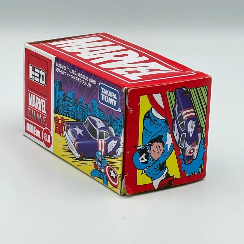 Tomica Marvel Tune Evo.8.0 patio de misiles Capitán América Foto 3 de 4