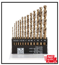 13Pcs of M35 Cobalt Drill Bit Set Steel Extremely Heat Resistant Metric Drill