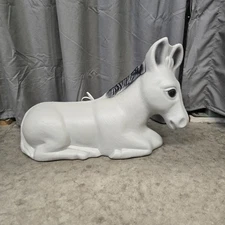 General Foam Nativity Donkey Blow Mold Gray 18" Vintage Christmas