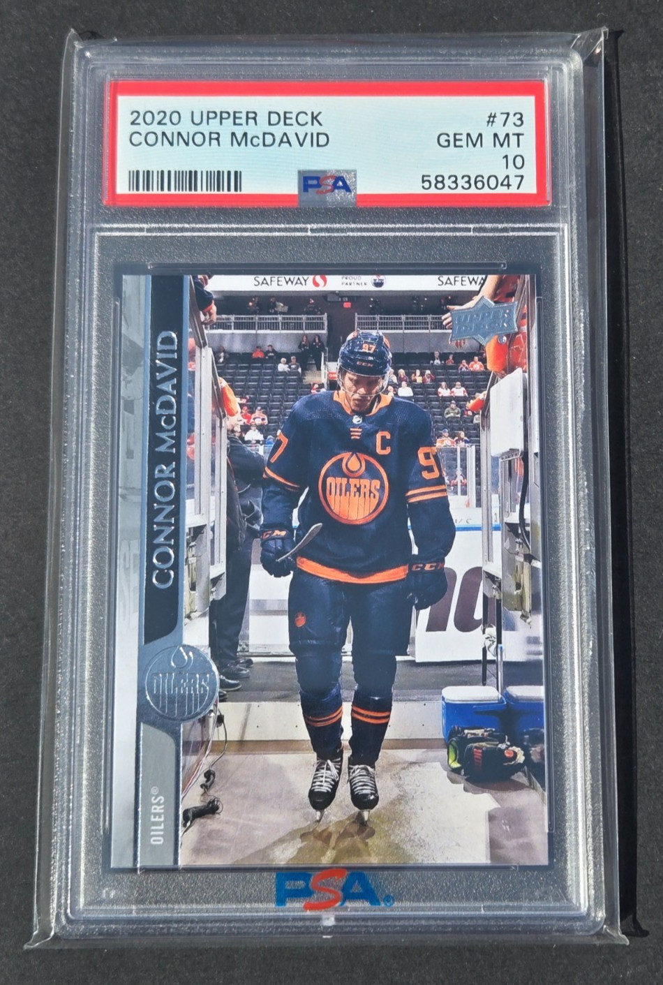 2020 Upper Deck UD #73 Connor McDavid PSA 10 GEM MT view 1
