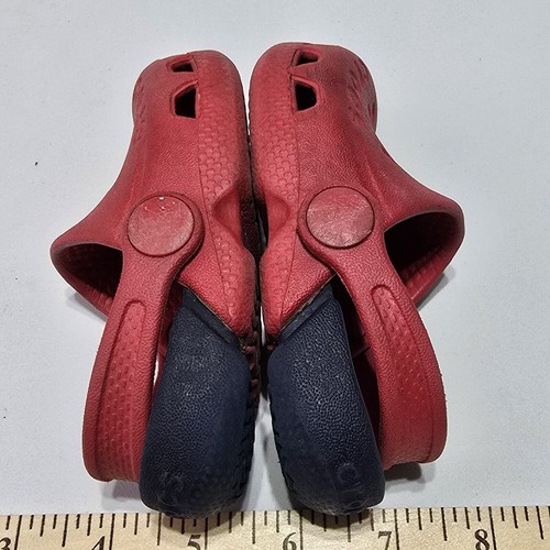 CROCS Toddler Crocband Red/Blue Slip On Clogs Size 5C - Picture 8 of 8