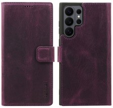 Suncase Cover Flip Case Book Leather Bag In Purple For Samsung Galaxy S26 Ultra