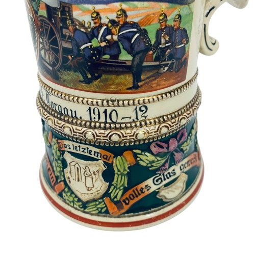 Dumler & Breiden Pre WWI Regimental Stein 74th Field Artillery Torgau Germany - Imagen 15 de 24