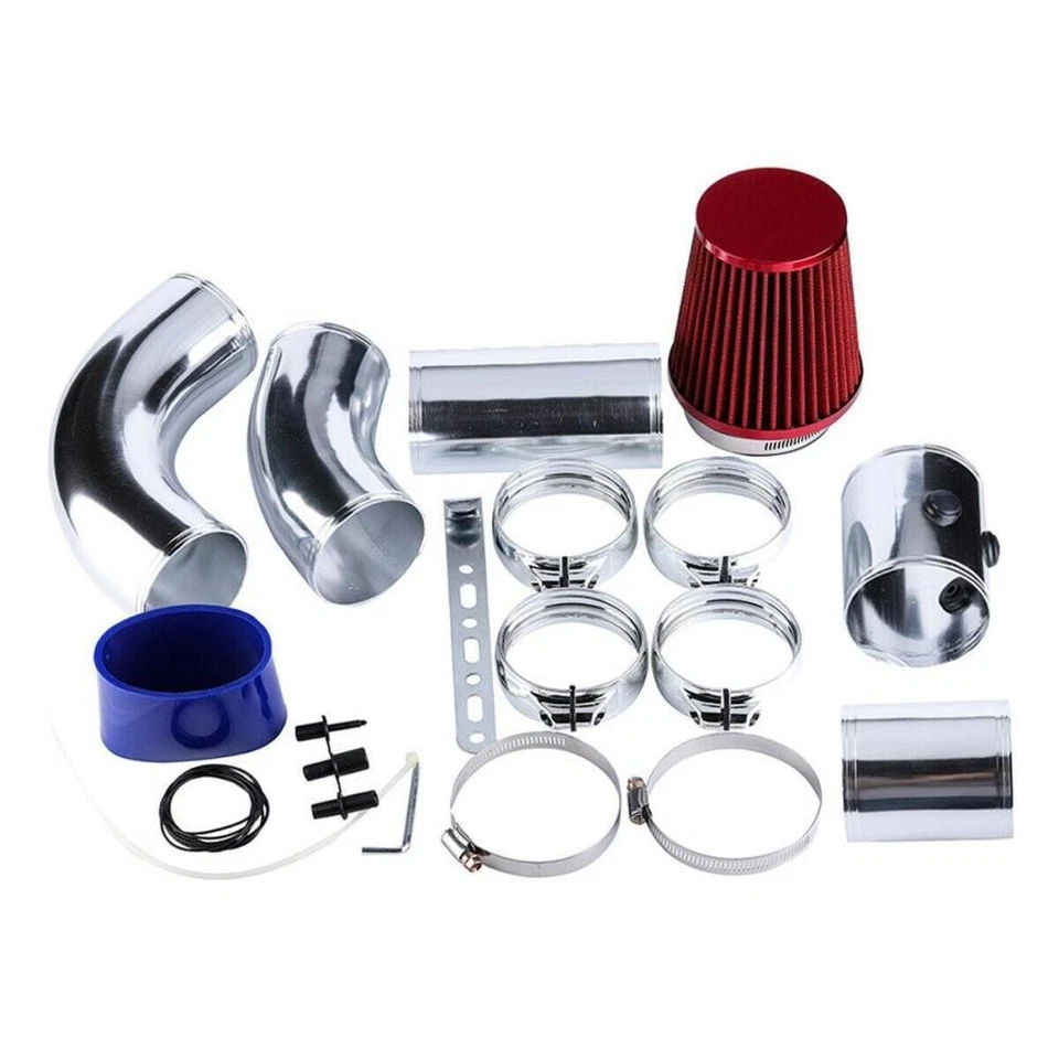 3" Car Cold Air Intake Filter Alumimum Induction Kit Pipe Hose System Universal Foto 3 de 4