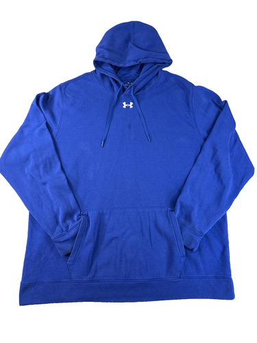 Under Armour Hoodie Pullover 3XL Blue Long Sleeve Regular Fit Athletic Unisex