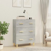 Sideboard Betongrau 70X34X90 Cm Holzwerkstoff Kommode Wohnzimmer