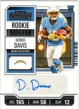2023 PANINI CONTENDERS FOOTBALL DERIUS DAVIS AUTO RC LOS ANGELES CHARGERS