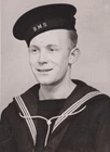 WW2 Royal Navy Sailor Photo HMS Cap Tally Signed George Portrait Navy Military