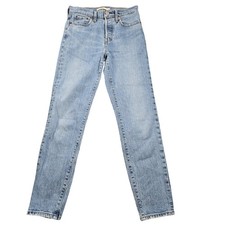 Levi's Premium Wedgie Straight Jeans Womens 25 Light Wash Denim Button Fly