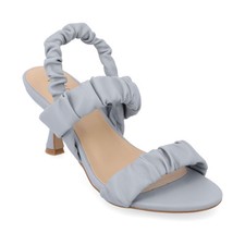 Women's Journee Collection Amaree Ruched Strap Dress Sandals Blue