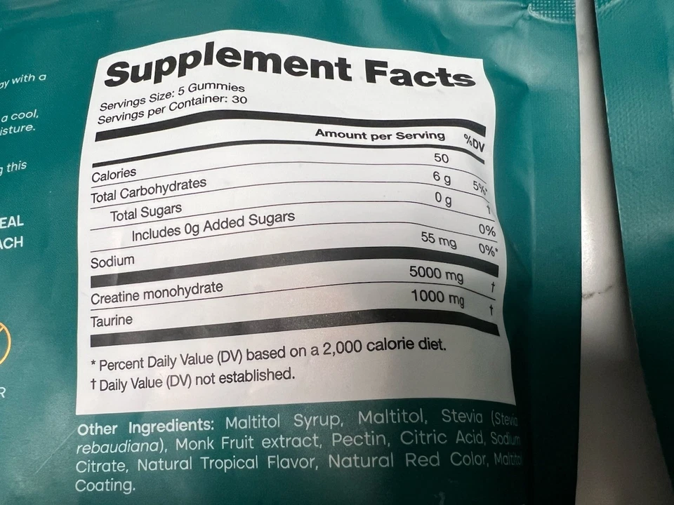 Lote de 2 gomitas Etta Vita creatina sin azúcar Taurina Pro Endurance 150 8/2027 Foto 4 de 4