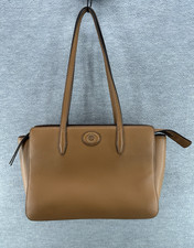 TORY BURCH Robinson Brown Pebbled Leather Tote Bag PU3