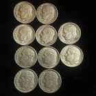 LOT OF 10 ROOSEVELT DIMES 90% SILVER 1950 - 1964 Various Mints #425
