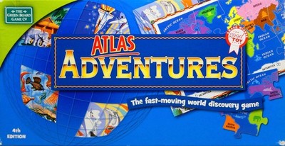 Das grüne Brettspiel Co Atlas Adventures 4. Edition Familienspiel (7+) - vollständig