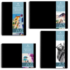 Artist Sketch Book Hardback Pad Spiral Bound 170gsm Cartridge Art Drawing Paper